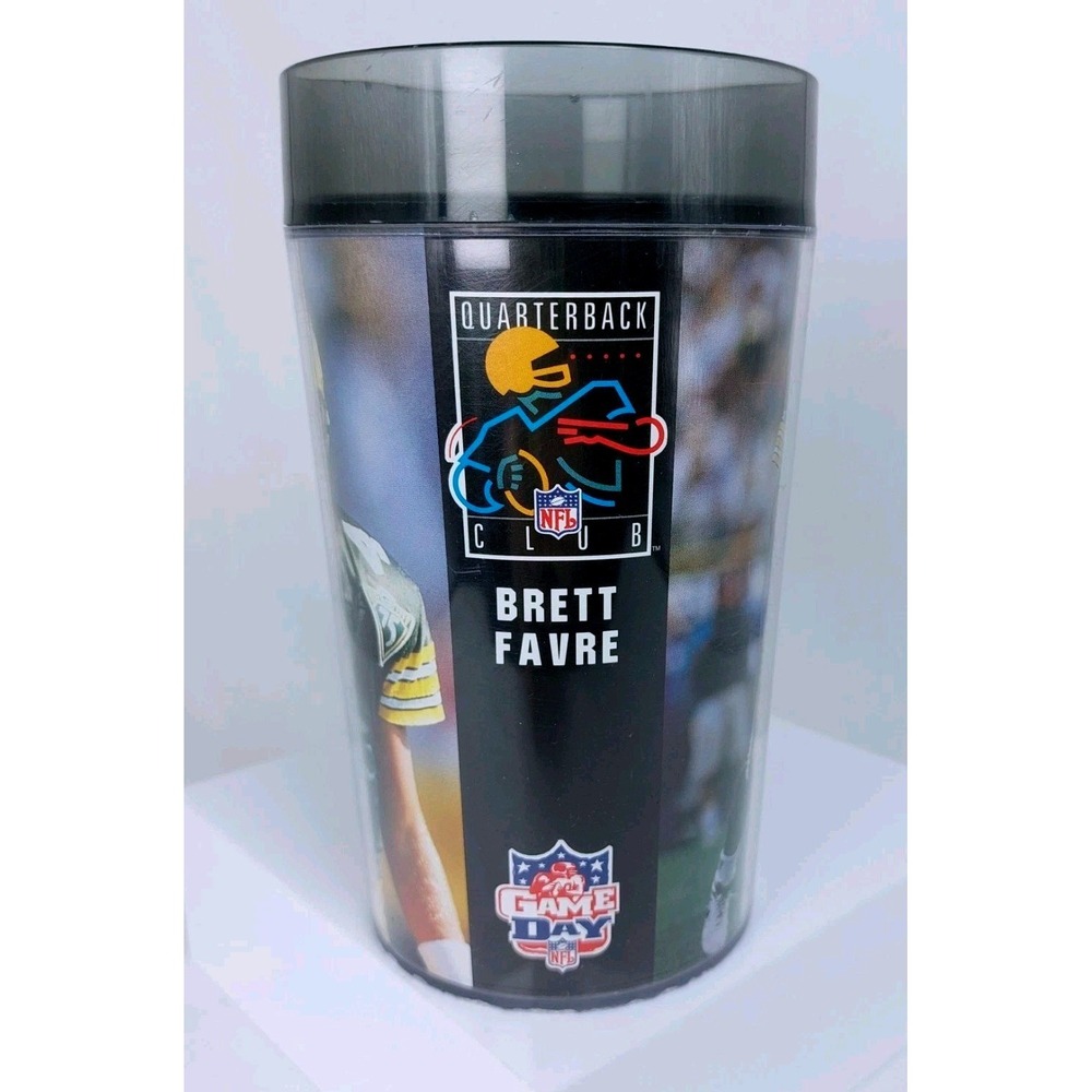 Vintage 90's Green Bay Packers Brett Favre NFL Game Day Plastic Mug Handle‎